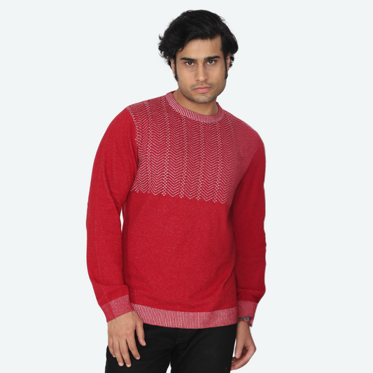 Maroon Structured Special Edition Knitted T-Shirt