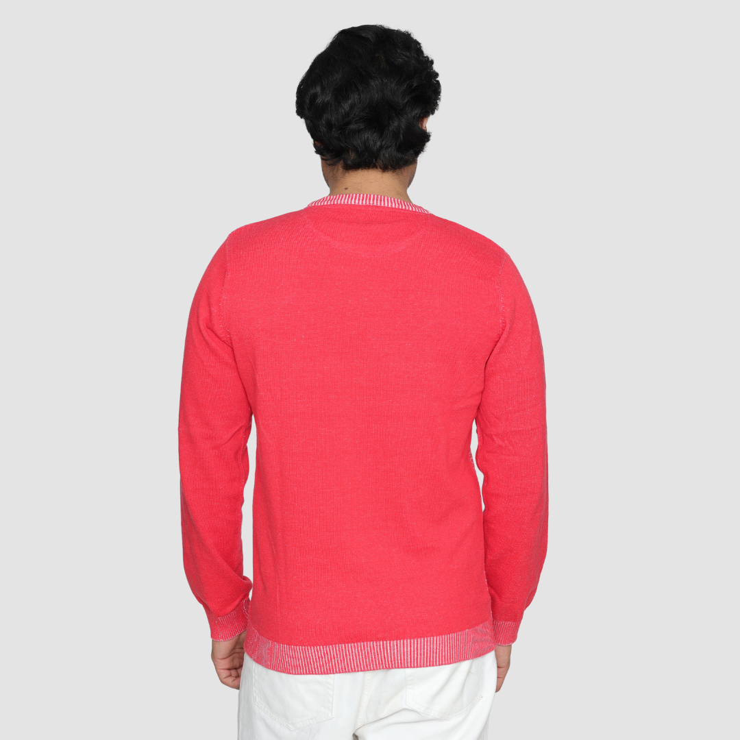 Red Denim finished Cotton special Edition knitted T-shirt